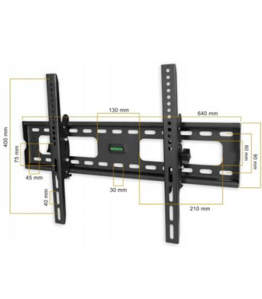 Laikiklis LED/LCD/Plasma TV 32-65" sieninis (juodas, vertikalus reguliavimas) iki 55kg