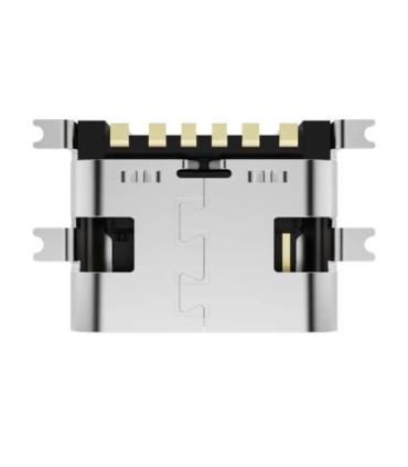 Lizdas USB C   6 kontaktų  į plokštę, krovimas iki 3A horizontalus