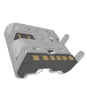 copy of Micro USB lizdas USB 2.0 5 takeliai (SMD) tiesūs kontaktai