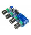 Audio stiprintuvo su tembrų bloku modulis 2x80W 12-24VDC