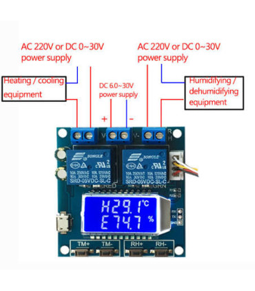 Temperatūros ir drėgmės modulis XY-TR01 57x60x20mm