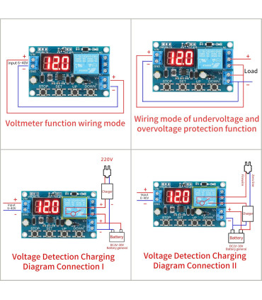 Baterijos  įkrovimo /iškrovimo valdymo modulis ,XY-DJ DC6V-40V