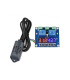 Dvigubas skaitmeninis LED tem.ir drėgmės valdymo termostatas + zondas XH-M452 DC 12V
