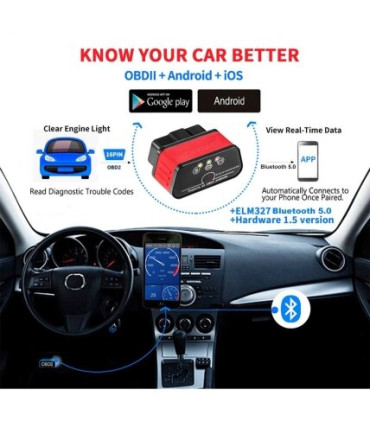 copy of AUTOMOBILIO BELAIDIS DIAGNOSTINIS SKENERIS OBD2 Vtec iTRON , BLUETOOTH 4.0