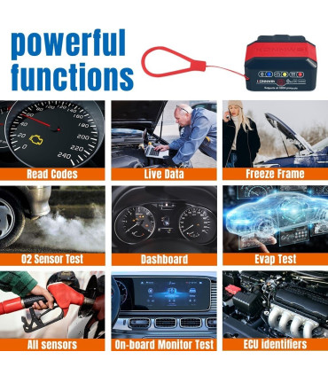 AUTOMOBILIO BELAIDIS DIAGNOSTINIS SKENERIS OBD2 (diagnostinis skaitytuvas) KW905 /Konnwei/