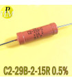 Rezistoriai 101 om±0,5  S2-29V-2  (rus. C2-29B-2) D 8mmx27mm