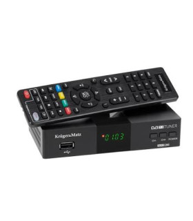 Skaitmeninis TV priedėlis 2 standartu nekoduotoms antžeminės TV programoms žiūrėti DVB-T2 H.265 HEVC Kruger&Matz