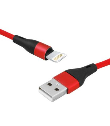 Telefonų iPhone 5/6/  -USB A  8 pin. raudonas   laidas 1m