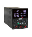 Laboratorinis maitinimo šaltinis 2 kanalai 0-30Vdc 0-10A, fiksuota USB 5V 2A, juodas