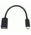 copy of Perėjimas  OTG USB2.0 AF lizdas - USB C TYPE-C kištukas 15cm