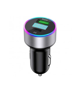 Kroviklis DC12-24V 5V 1xUSB TYPE C PD20W+ USB 4A (super) su įtampos indikatoriumi