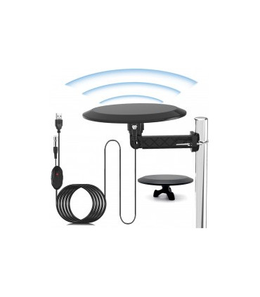TV antena  lauko visakryptė su stiprintuvu DBV-T LTE/5G 25dB HD-119 USB lauko/vidaus (ATD41)