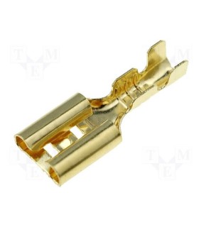 Lizdas 6.3mm neizoliuotas KJ41 "auksinis" 1-2.5mm² laidui