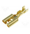 Lizdas 6.3mm neizoliuotas KJ41 "auksinis" 1-2.5mm² laidui su fiksacija jungtyje