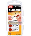 Cinko oro baterija Duracell 312N6, 1,4V (312AU 312DS 312HPX A312 AC312 DA312 HA312 PR312H PR 41 ZA312)  1vnt.