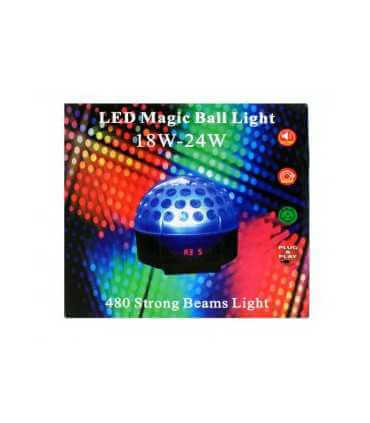 Šviesos efektai LED IGB-B01 su 6x1W LED +DMX valdiklis , mikofonas su distanciniu pulteliu
