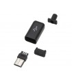 Kištukas micro USB B tipo kabelinis su apsauga 5PIN