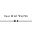Diodas 1A 400V, lygintuvinis (1N4004 )