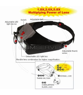 Didinamieji akiniai MA-016 su LED pašvietimu