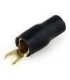 Jungtis auksinė šakute 20mm2 kabeliui, M4 varžtui juodas