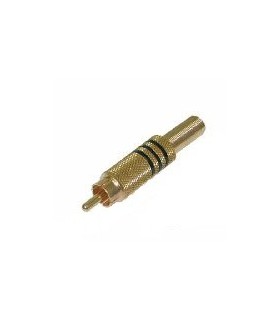 Kištukas RCA auksinis 7mm kabeliui