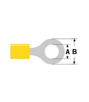 Kilpos formos ant. M8 Ø8.4mm geltona 4.0-6.0mm² laidui (ST-205)