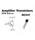 Tranzistorius BC547A NPN 50V 0,1A 0,5W 300MHz