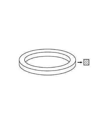 Dirželis stačiakampis Ø41.0x1.2mm