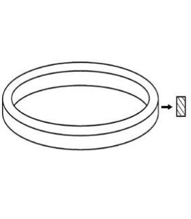 Dirželis stačiakampis Ø47.5x2.0mm