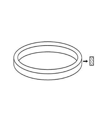 Dirželis stačiakampis Ø47.5x2.0mm