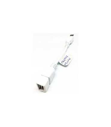 Kabelis OTG USB2.0 AF lizdas -Micro USB BM 5p kištukas baltas