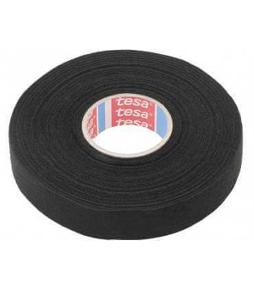 Tekstilinė Izoliacinė juosta Tesa 51608, 0.3mmx19mmx25m, juoda, (pūkuota)