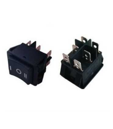 Klavišinis jungiklis R565KKBT0FS nefiks. 6k, 15A/250VAC (ON)-OFF-(ON)